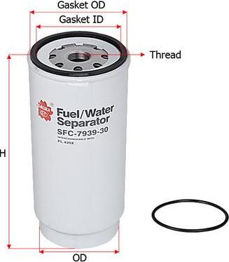 SAKURA Automotive SFC-7939-30 - Separator Vode iz goriva www.molydon.hr