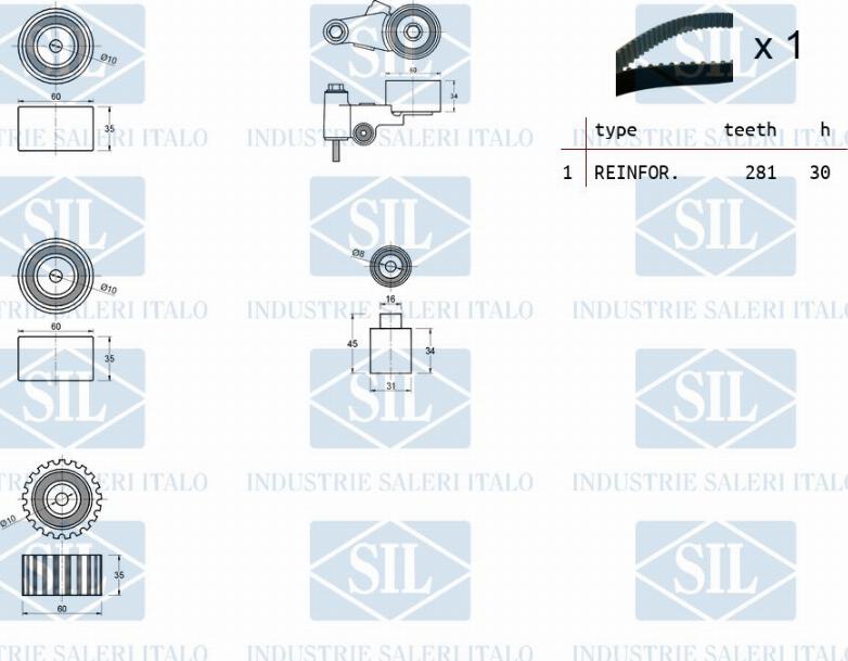 Saleri SIL TK1464 - Komplet zupčastog remena www.molydon.hr