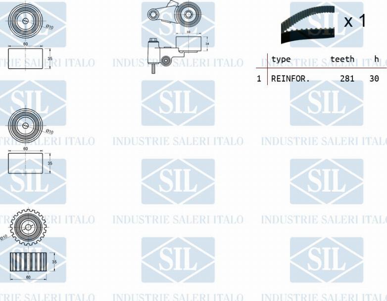 Saleri SIL TK1465 - Komplet zupčastog remena www.molydon.hr