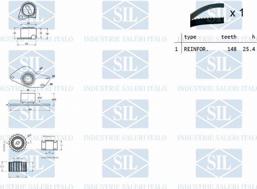 Saleri SIL TK1080 - Komplet zupčastog remena www.molydon.hr