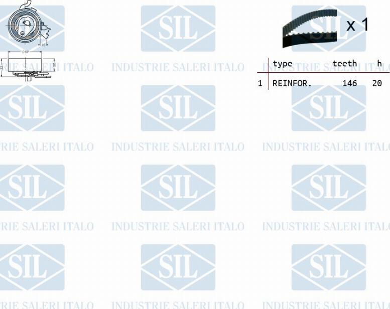 Saleri SIL TK1088 - Komplet zupčastog remena www.molydon.hr