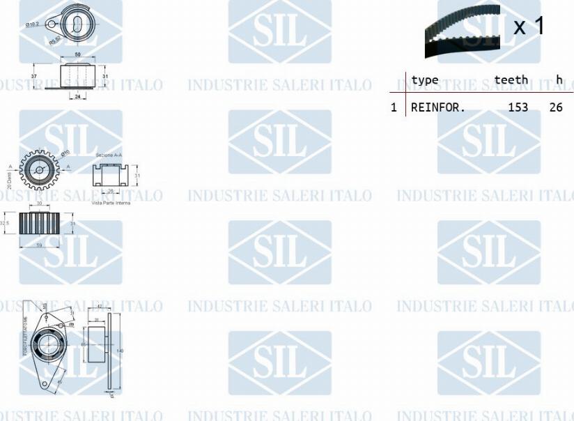 Saleri SIL TK1021 - Komplet zupčastog remena www.molydon.hr