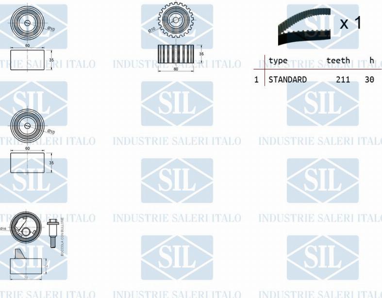 Saleri SIL TK1195 - Komplet zupčastog remena www.molydon.hr