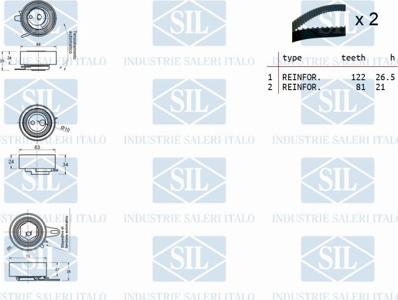 Saleri SIL TK1143 - Komplet zupčastog remena www.molydon.hr