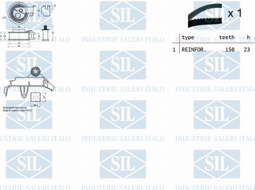 Saleri SIL TK1104 - Komplet zupčastog remena www.molydon.hr