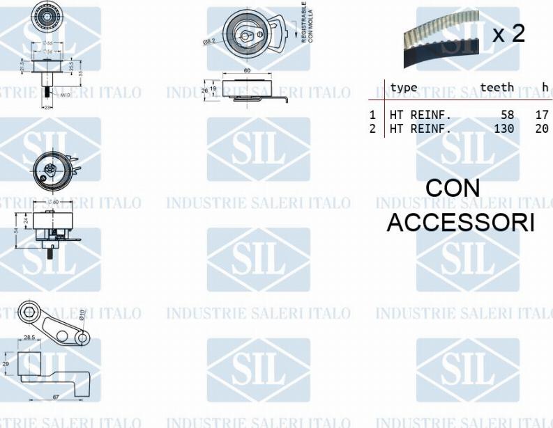 Saleri SIL TK1136 - Komplet zupčastog remena www.molydon.hr