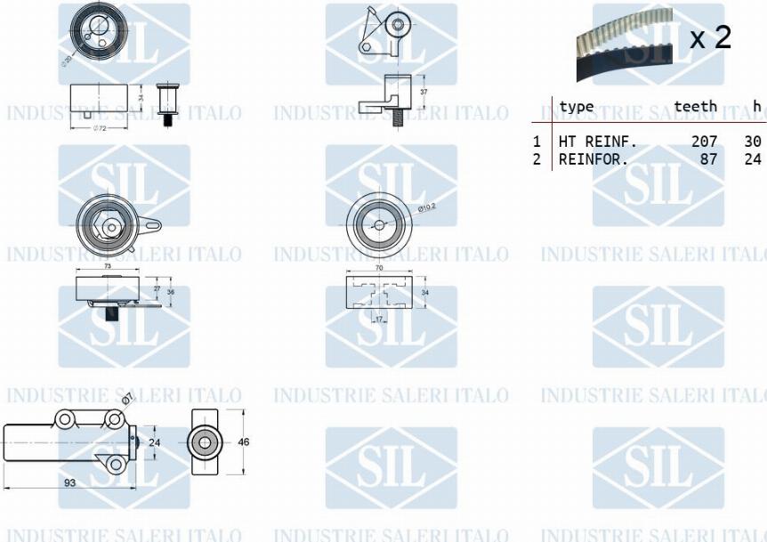 Saleri SIL TK1283 - Komplet zupčastog remena www.molydon.hr