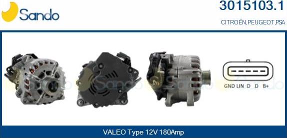 Sando 3015103.1 - Alternator, starter www.molydon.hr