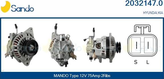 Sando 2032147.0 - Alternator www.molydon.hr