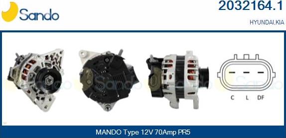 Sando 2032164.1 - Alternator www.molydon.hr