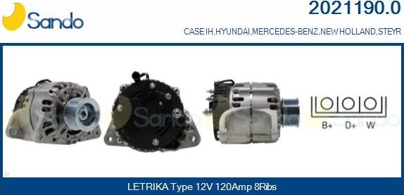 Sando 2021190.0 - Alternator www.molydon.hr