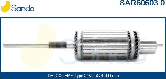 Sando SAR60603.0 - Rotor, starter www.molydon.hr