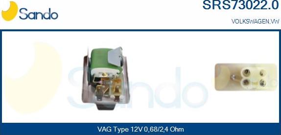 Sando SRS73022.0 - Otpornik, ventilator kabine/unutrasnjeg prostora www.molydon.hr