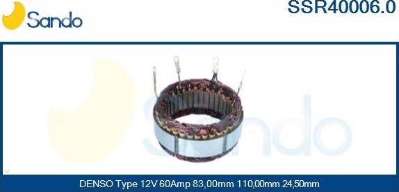 Sando SSR40006.0 - Stator, alternator www.molydon.hr