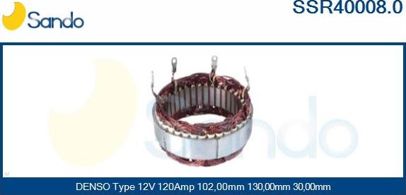 Sando SSR40008.0 - Stator, alternator www.molydon.hr