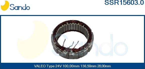 Sando SSR15603.0 - Stator, alternator www.molydon.hr