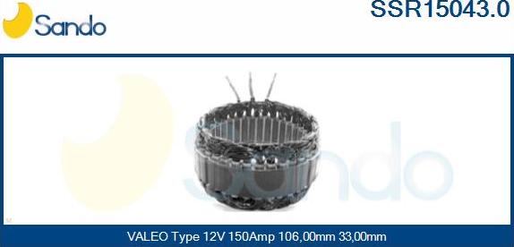 Sando SSR15043.0 - Stator, alternator www.molydon.hr