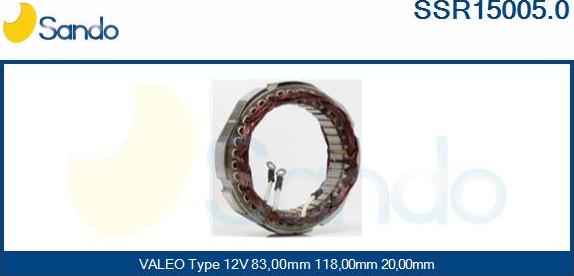 Sando SSR15005.0 - Stator, alternator www.molydon.hr