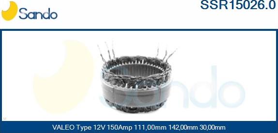 Sando SSR15026.0 - Stator, alternator www.molydon.hr