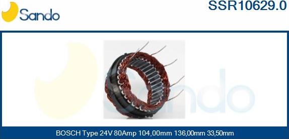 Sando SSR10629.0 - Stator, alternator www.molydon.hr