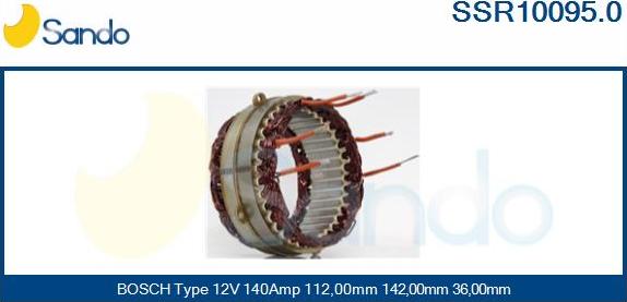 Sando SSR10095.0 - Stator, alternator www.molydon.hr