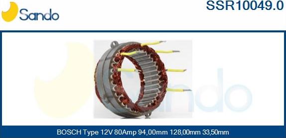 Sando SSR10049.0 - Stator, alternator www.molydon.hr