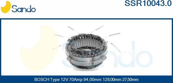 Sando SSR10043.0 - Stator, alternator www.molydon.hr