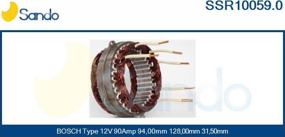 Sando SSR10059.0 - Stator, alternator www.molydon.hr