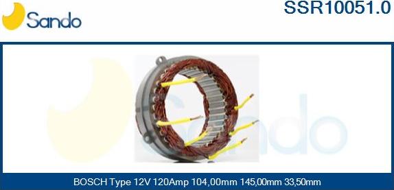 Sando SSR10051.0 - Stator, alternator www.molydon.hr