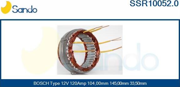 Sando SSR10052.0 - Stator, alternator www.molydon.hr