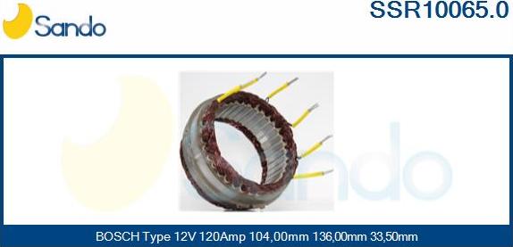 Sando SSR10065.0 - Stator, alternator www.molydon.hr