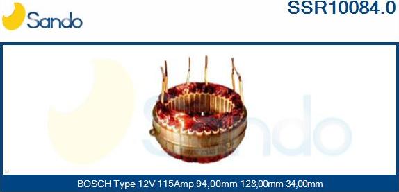 Sando SSR10084.0 - Stator, alternator www.molydon.hr