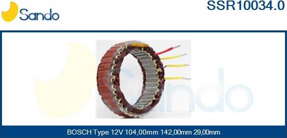 Sando SSR10034.0 - Stator, alternator www.molydon.hr