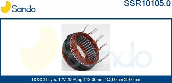 Sando SSR10105.0 - Stator, alternator www.molydon.hr