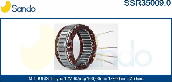 Sando SSR35009.0 - Stator, alternator www.molydon.hr