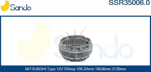 Sando SSR35006.0 - Stator, alternator www.molydon.hr