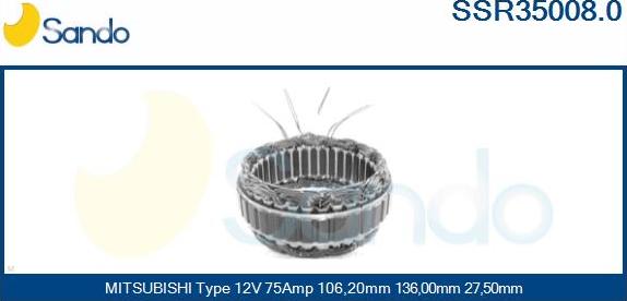 Sando SSR35008.0 - Stator, alternator www.molydon.hr