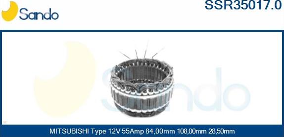 Sando SSR35017.0 - Stator, alternator www.molydon.hr