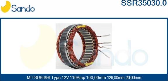 Sando SSR35030.0 - Stator, alternator www.molydon.hr