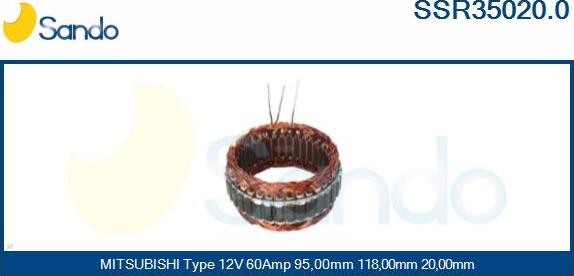 Sando SSR35020.0 - Stator, alternator www.molydon.hr