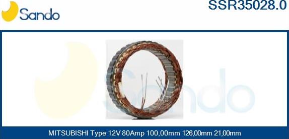 Sando SSR35028.0 - Stator, alternator www.molydon.hr