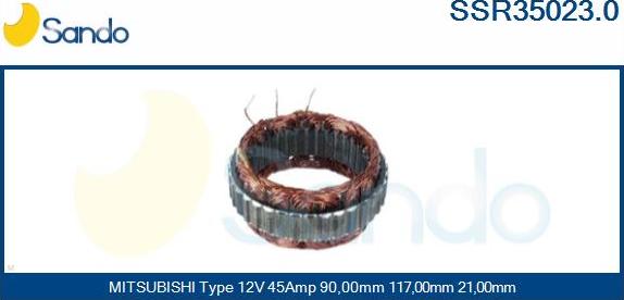 Sando SSR35023.0 - Stator, alternator www.molydon.hr