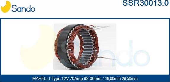 Sando SSR30013.0 - Stator, alternator www.molydon.hr