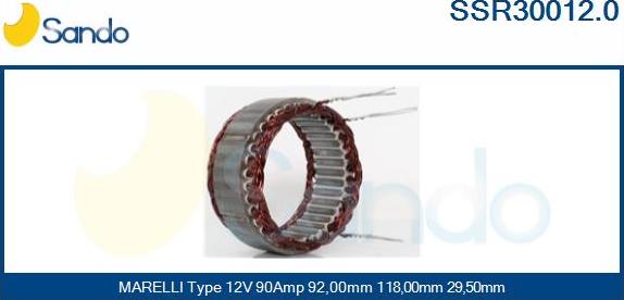 Sando SSR30012.0 - Stator, alternator www.molydon.hr