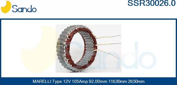 Sando SSR30026.0 - Stator, alternator www.molydon.hr