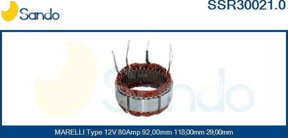 Sando SSR30021.0 - Stator, alternator www.molydon.hr