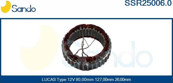 Sando SSR25006.0 - Stator, alternator www.molydon.hr