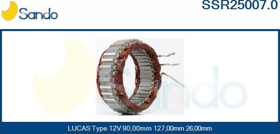 Sando SSR25007.0 - Stator, alternator www.molydon.hr