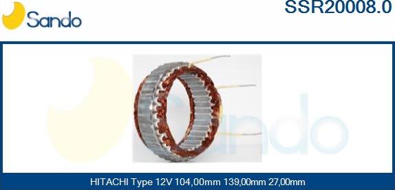 Sando SSR20008.0 - Stator, alternator www.molydon.hr