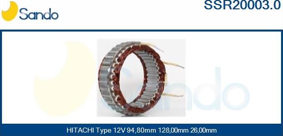 Sando SSR20003.0 - Stator, alternator www.molydon.hr